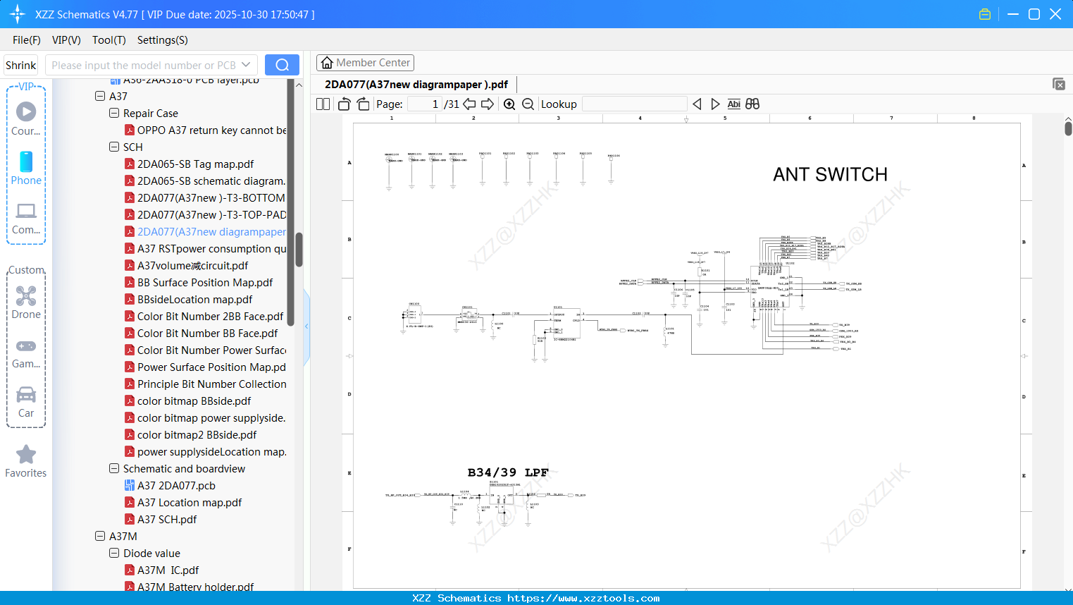 OPPO 2DA077(A37new Diagrampaper )
